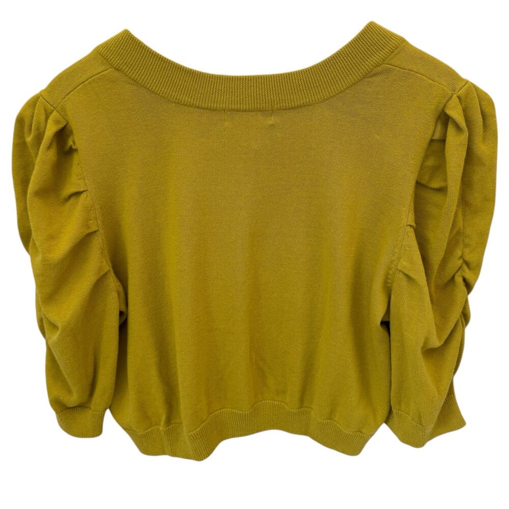 JESSICA LONDON Yellow Cropped Bolero Shrug Sweater Plus Size 14 16 NWOT - Picture 6 of 8